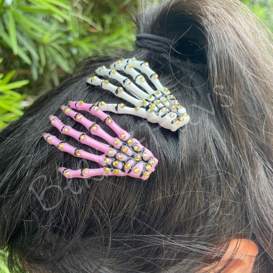 Skeleton Hair Clips