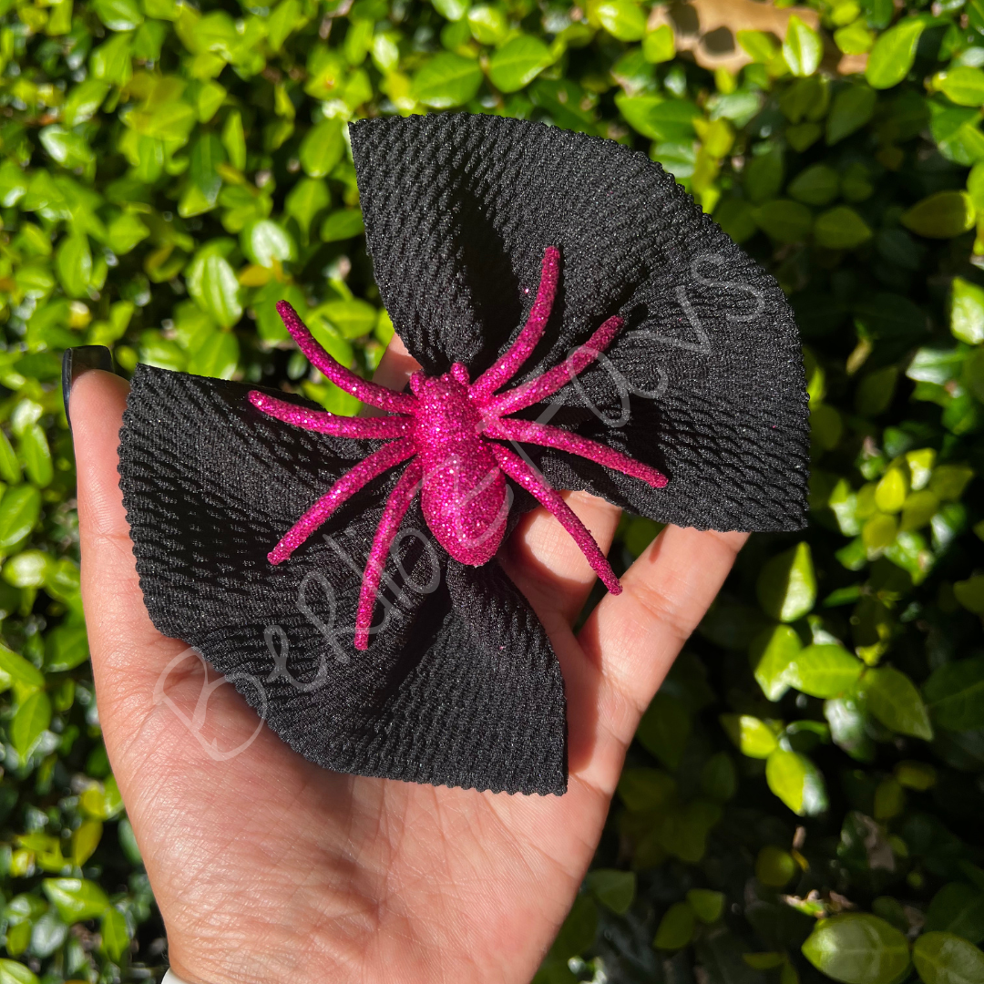 Spider Glitter Bow