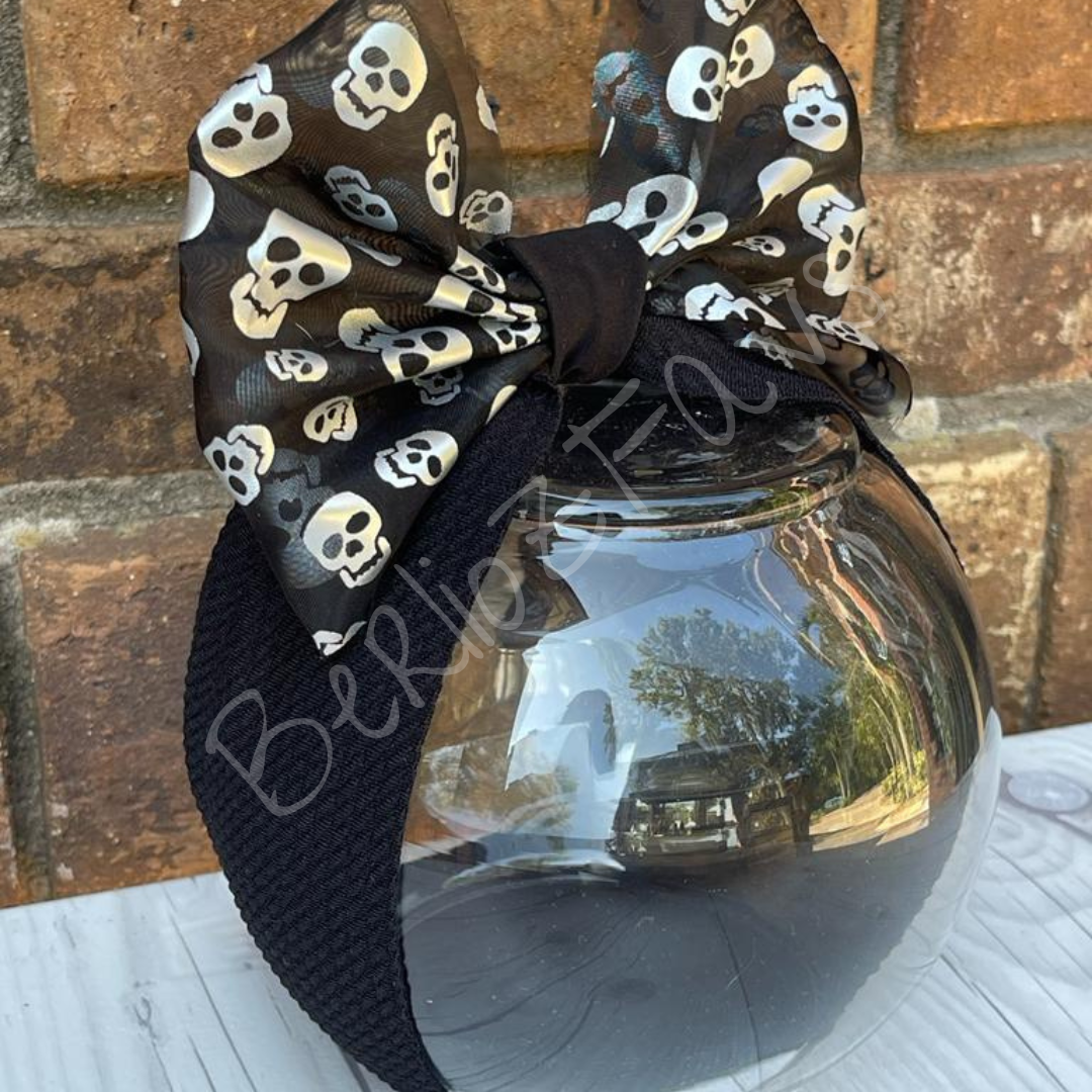 Black Skull Headwrap for Halloween