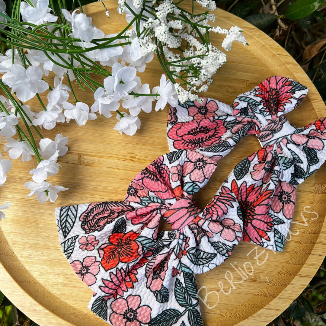 Floral Sailor Bow