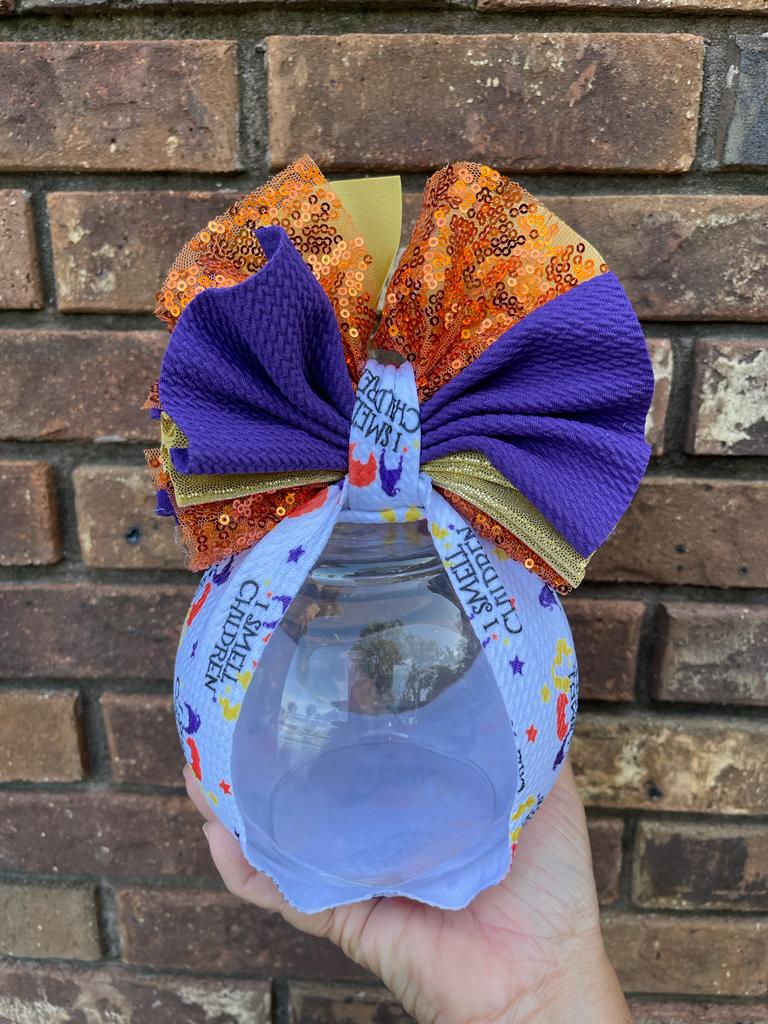 3 Witches Shredded Wrap -  Over the Top Halloween Bow.