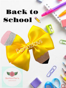 Back to School Pencil Bow