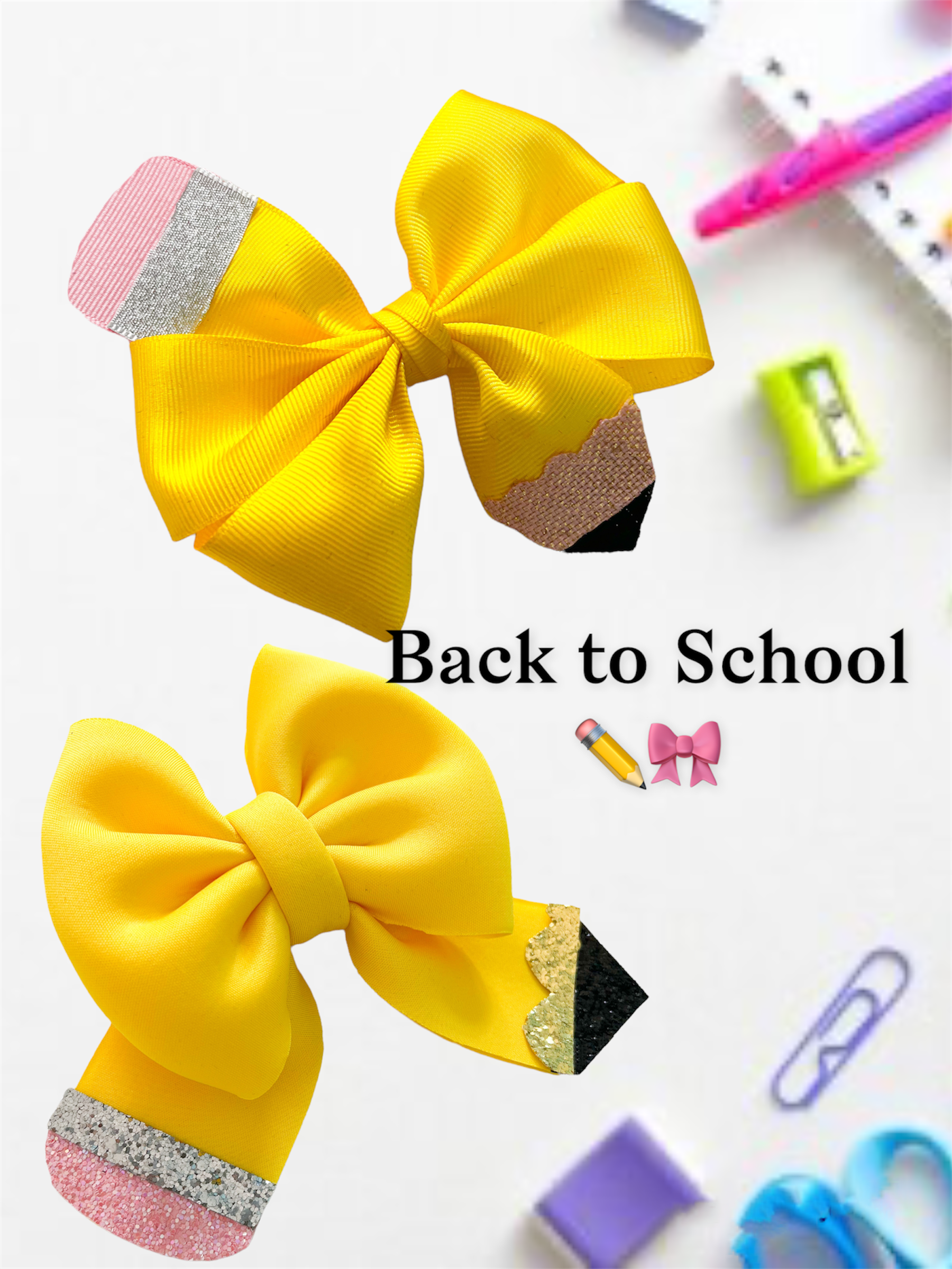 Back to School Pencil Bow