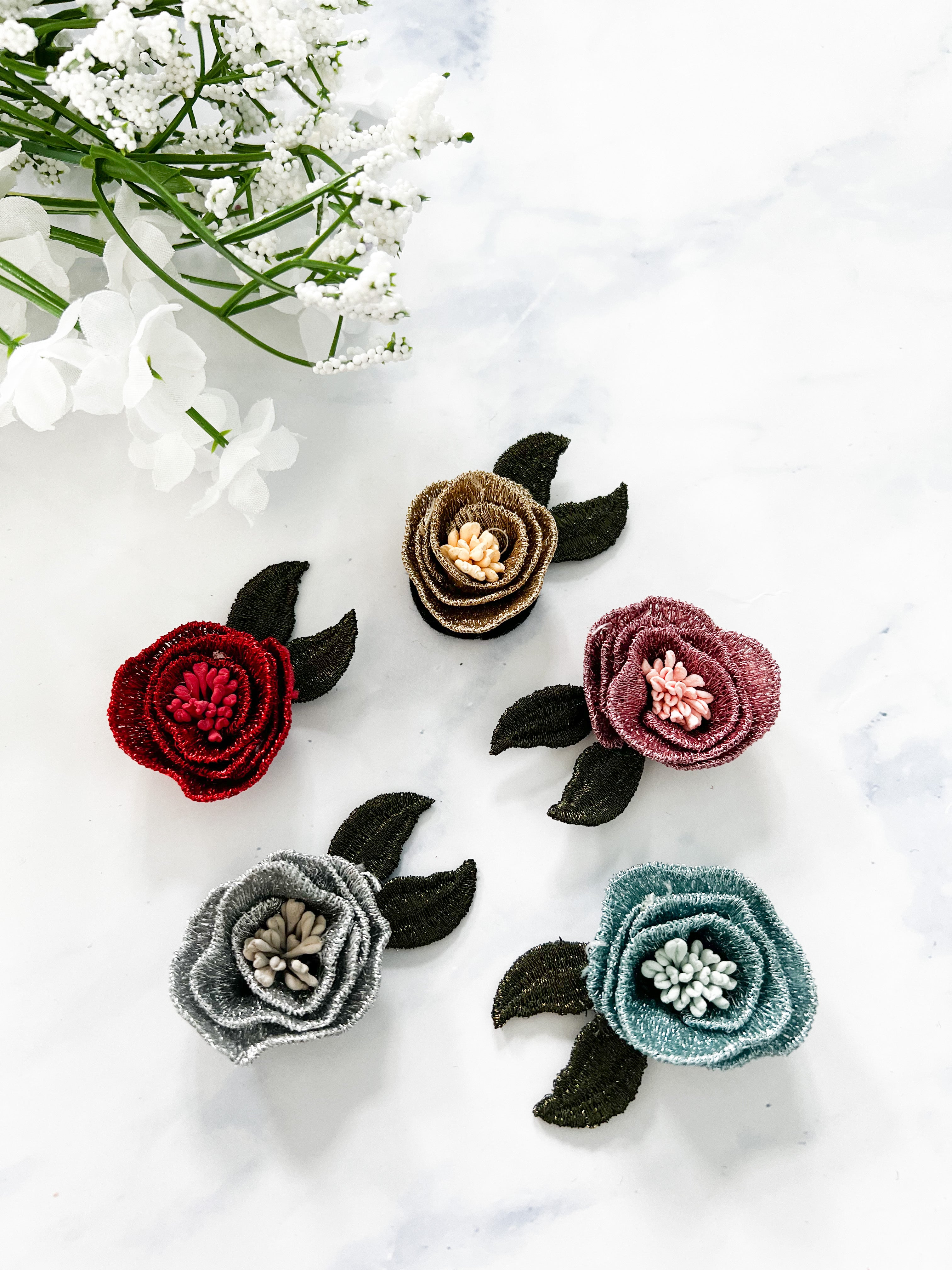 Winter Flower Hair Clip